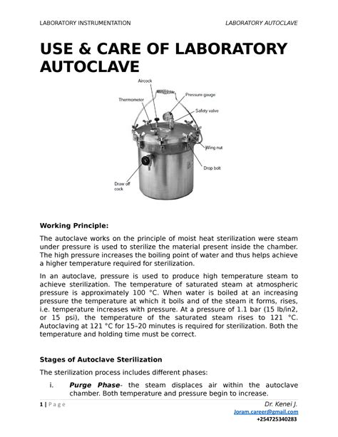 documentation of autoclave use|use of autoclave in laboratory.